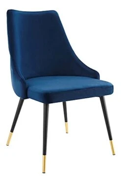 Modway Adorn Tufted Performance Velvet Dining Side Chair, Navy 25D X 22W X 34H Inch