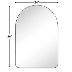 TEEBARN Brushed Nickel Arched Mirror 24x36 Wall Mounted Bathroom Mirror With Metal Frame Arched Top Vanity Mirror For Wall Decor Hangs Vertically 17 TEEBARN Brushed Nickel Arched Mirror 24x36 Wall Mounted Bathroom Mirror With Metal Frame Arched Top Vanity Mirror For Wall Decor Hangs Vertically -Amazon Store 311M8pM3e9L