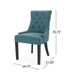 Christopher Knight Home Hayden Fabric Dining Chairs, 2-Pcs Set, Dark Teal -Amazon Store 3121vqOyiGL