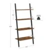 VASAGLE ALINRU Ladder Shelf, 4-Tier Bookshelf, Storage Rack Shelves, For Living Room, Kitchen, Office, Steel, Stable, Sloping, Leaning Against The Wall, Industrial, Rustic Brown And Black ULLS43BX 2 VASAGLE ALINRU Ladder Shelf, 4-Tier Bookshelf, Storage Rack Shelves, For Living Room, Kitchen, Office, Steel, Stable, Sloping, Leaning Against The Wall, Industrial, Rustic Brown And Black ULLS43BX -Amazon Store 312350KOSQL