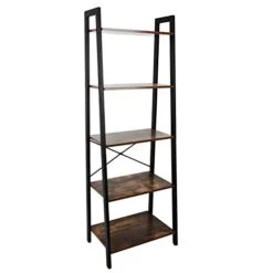 Babion 5-Tier Ladder Shelf, Bookcase Ladder Shelf, Bookshelf Wood Ladder Shelves With Metal Frame, Freestanding Storage Shelves For Home Office Garden (Vintage Color) 8 Babion 5-Tier Ladder Shelf, Bookcase Ladder Shelf, Bookshelf Wood Ladder Shelves With Metal Frame, Freestanding Storage Shelves For Home Office Garden (Vintage Color) -Amazon Store 312CoXqGvBL