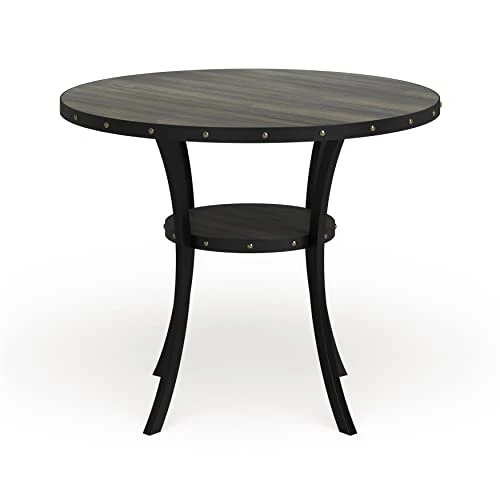 Roundhill Furniture Biony Collection Counter Height Dining Table, Round 4 Roundhill Furniture Biony Collection Counter Height Dining Table, Round - Image 2