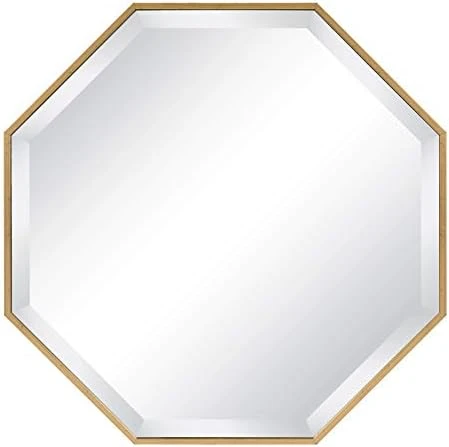 Kate And Laurel Rhodes Modern Octagon Wall Mirror, Black 25x25 Inches 13 Kate And Laurel Rhodes Modern Octagon Wall Mirror, Black 25x25 Inches - Image 11