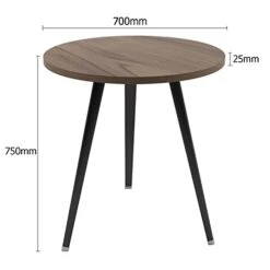 SENGLIDA Round Modern Wooden Dining Table Cocktail Table With Aluminum Legs For Kitchen Living Room Leisure Coffee Table, Light, Self-Assembly,27"*30" (W*H) -Amazon Store 312YxKhckTL