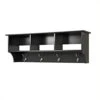 Hawthorne Collections Entryway Wall Cubby Shelf Coat Rack In Black -Amazon Store 312ZbckJTgL