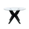 Steve Silver Amalie Round Black And Clear Glass Dining Table -Amazon Store 312gp45eMUL