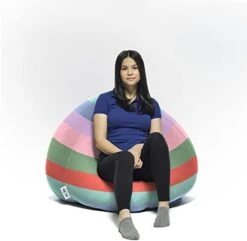 Yogibo Pod X Small Bean Bag For Teens, Adults, Plush, Soft, Single Beanbag Chair, Measures 3'x3', Blue -Amazon Store 313FB8Zm5cL. AC