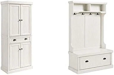 Crosley Furniture Seaside Kitchen Pantry Cabinet - Distressed White 13 Crosley Furniture Seaside Kitchen Pantry Cabinet - Distressed White - Image 11