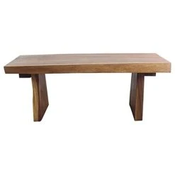 Haussmann® Wood Natural Edge Bench 48 In X 18 X 18 In H KD Walnut Oil -Amazon Store 313J5YJfLAS