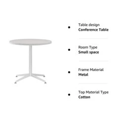 SENGLIDA White Dining Table Round Small Office Table Conference Table Coffee Meeting Table For Office Boardroom Kitchen Living Room Waterproof Desktop Easy Assembly 31.5 Inch 14 SENGLIDA White Dining Table Round Small Office Table Conference Table Coffee Meeting Table For Office Boardroom Kitchen Living Room Waterproof Desktop Easy Assembly 31.5 Inch -Amazon Store 313aJ6AoUjL