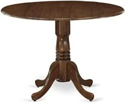 East West Furniture Wooden DMT-WLW-TP Modern Dining Table With Walnut Round Tabletop And 42 X 30-Linen White Finish 28 East West Furniture Wooden DMT-WLW-TP Modern Dining Table With Walnut Round Tabletop And 42 X 30-Linen White Finish -Amazon Store 313qWeVre0L. AC