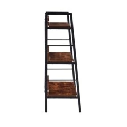 GOAWGO Bookshelf Ladder, Living Room Wood And Metal Stairs Freestanding Display Plant Bookshelves, Home Office, Living Room, Bedroom, Kitchen, Rustic Brown (Three Layers) 15 GOAWGO Bookshelf Ladder, Living Room Wood And Metal Stairs Freestanding Display Plant Bookshelves, Home Office, Living Room, Bedroom, Kitchen, Rustic Brown (Three Layers) -Amazon Store 3142zT7OWAL