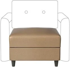 LLappuil Modular Sofa Middle Module With Storage For Customizable Sectional Couch, Accent Armless Chair, Waterproof, Anti-Scratch And Antistatic Fabric Sectional, Brown -Amazon Store 314OLTemjqL. AC 1