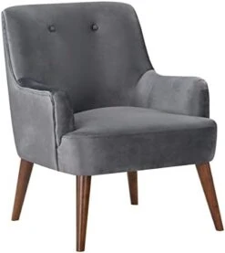 OSP Home Furnishings Chatou Accent Chair With Cordovan Legs, Charcoal -Amazon Store 314bcV oeKL. AC