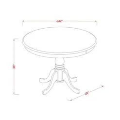 East West Furniture Mid Century TRT-BLK-TP Wood Dining Table With Cherry Round Tabletop And 42 X 36-Black Finish 8 East West Furniture Mid Century TRT-BLK-TP Wood Dining Table With Cherry Round Tabletop And 42 X 36-Black Finish -Amazon Store 314i7ZNsEwL