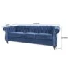 ONCIN Velvet Chesterfield Sofa, 84'' Modern Tufted 3 Seater Couch With Scroll Arms And Wood Legs For Living Room Bedroom (Blue), Blue Velvet, 84 In Chesterfield Sofa 2 ONCIN Velvet Chesterfield Sofa, 84'' Modern Tufted 3 Seater Couch With Scroll Arms And Wood Legs For Living Room Bedroom (Blue), Blue Velvet, 84 In Chesterfield Sofa -Amazon Store 314oETVfSoL