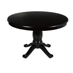 Simple Living Alexa Black Round Pedestal Wood Dining Table