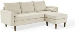 Modway Revive Upholstered Fabric Sofa And Loveseat Set, Beige -Amazon Store 314rApdcS. AC