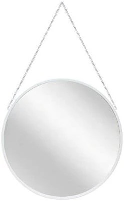 Infinity Instruments Franc Large 18 Inch Round Wall Mirror With Chain, Easy-to-Hang Circular Wall Mirror With Durable Metal Chain, Add Fashion To Any Room, Pink -Amazon Store 314wOmyjIiL. AC