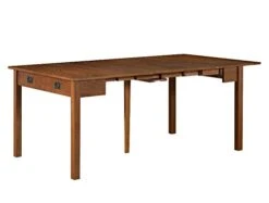 MECO Stakmore Traditional Expanding Table, Fruitwood Frame, 20 In X 40 In X 30.3 In