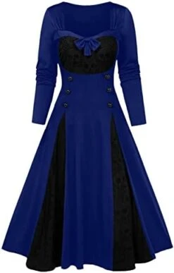 JEGULV Victorian Gothic Dress Women Renaissance Victorian Peasant Festival Fair Cosplay Lace Up Dress Ball Gown Dress -Amazon Store 3154BBAIxZL. AC