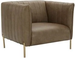 Amazon Brand – Rivet Frederick Mid-Century Channel Tufted Leather Sofa Couch, 77.5"W, Taupe 23 Amazon Brand – Rivet Frederick Mid-Century Channel Tufted Leather Sofa Couch, 77.5"W, Taupe -Amazon Store 3159sijELAL. AC