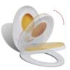 VidaXL White & Yellow Soft-Close Toilet Seat Adults/Children 2 VidaXL White & Yellow Soft-Close Toilet Seat Adults/Children -Amazon Store 315IyMChoCL