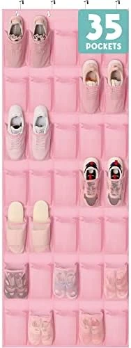 Over The Door Shoe Organizers 35 Durable Mesh Pockets Hanging Shoe Organizer Shoe Rack For Closet Entryway Bedroom Bathroom Pantry Shoe Holder, Men Sneakers, Women High Heeled Shoes, Flip Flops Black 11 Over The Door Shoe Organizers 35 Durable Mesh Pockets Hanging Shoe Organizer Shoe Rack For Closet Entryway Bedroom Bathroom Pantry Shoe Holder, Men Sneakers, Women High Heeled Shoes, Flip Flops Black - Image 9