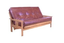 Kodiak Furniture Monterey Futon Set, No Drawers, With Butternut Base And Oregon Trail Saddle Mattress -Amazon Store 315SerpmlEL