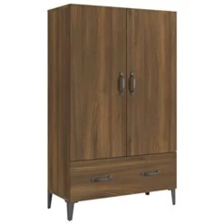VidaXL Highboard Brown Oak 27.6"x12.2"x45.3" Engineered Wood -Amazon Store 315dOWrVApL