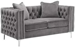 Lilola Home Lorreto Gray Velvet Sofa 21 Lilola Home Lorreto Gray Velvet Sofa -Amazon Store 315fCXU7L4L. AC