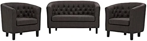 Modway Prospect Upholstered Fabric Living Room, Loveseat And Two Armchairs Set, Azure 14 Modway Prospect Upholstered Fabric Living Room, Loveseat And Two Armchairs Set, Azure - Image 12