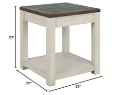 Signature Design By Ashley Bolanburg Farmhouse Square End Table With Floor Shelf, Weathered Brown & White 10 Signature Design By Ashley Bolanburg Farmhouse Square End Table With Floor Shelf, Weathered Brown & White -Amazon Store 315reCcfgqL