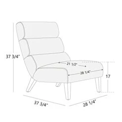 Watson & Whitely Modern Accent Chair, Armless Lounge Chair For Living Room And Bedroom, Fabric Upholstered Chair With Solid Wooden Legs, Grey (Multi-Colored) -Amazon Store 315uLIsAufL