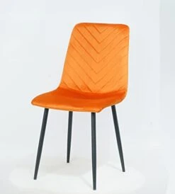 Adyoyi Modern Velvet Dining Chairs Set Of 4, Upholstered Velvet Dining Room Chairs Fabric Dining Chairs For Dinning Room Home Living Room Bedroom Kitchen, Orange -Amazon Store 316J8AtspjL