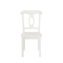 DOREL Living Aubrey 5 Piece Traditional Height Pedestal Dining Set, White -Amazon Store 316KRO8J2OL