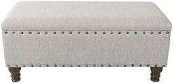 Homepop Home Decor | Upholstered Bench With Nailhead Trim | Large Ottoman With Storage For Living Room & Bedroom | Decorative Home Furniture, Tan Linen 26 Homepop Home Decor | Upholstered Bench With Nailhead Trim | Large Ottoman With Storage For Living Room & Bedroom | Decorative Home Furniture, Tan Linen -Amazon Store 316cCIGBBtL. AC
