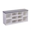 Entryway Shoe Storage Bench, Multifunctional Creative Organizer Storage Stool W/Soft Cushion Seat, Foot Stool Storage Cabinet For Hallway Bedroom (White) 1 Entryway Shoe Storage Bench, Multifunctional Creative Organizer Storage Stool W/Soft Cushion Seat, Foot Stool Storage Cabinet For Hallway Bedroom (White) -Amazon Store 316yoNDKlkL