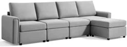 LINSY HOME Modular Sectional Sofa, Convertible U Shaped Sofa Couch With Storage, Memory Foam, Modular Sectionals With Ottomans, 6 Seat Sofa Set With Chaise For Living Room, Grey -Amazon Store 3177LLqYZyL. AC 1