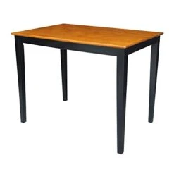 International Concepts Solid Wood Dining Table, Black/Cherry