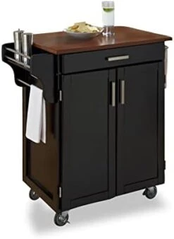 Homestyles Cuisine Kitchen Cart, Off White, Oak Top -Amazon Store 317Eyx1g0EL. AC
