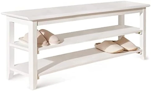 OGCAU Shoe Bench Entryway With Storage Bench For Bedroom, Ottoman, 2 Tier, Shoe Rack Organizer For Door, Good Load Bearing, Ideal For Entryway Hallway Living Room And Corridor(Natural 23.6") 17 OGCAU Shoe Bench Entryway With Storage Bench For Bedroom, Ottoman, 2 Tier, Shoe Rack Organizer For Door, Good Load Bearing, Ideal For Entryway Hallway Living Room And Corridor(Natural 23.6") - Image 15