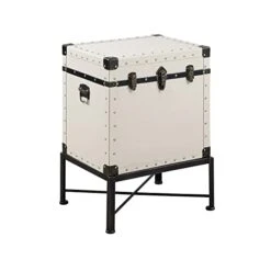 Simple Relax Trunk-Style Accent Cabinet, White