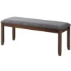 KOTEK Dining Room Bench, Kitchen Dining Bench With Cushion, Upholstered Ottoman Entryway Bench, Rubber Wood 47.5 X 15.5 X 19.5 Inches