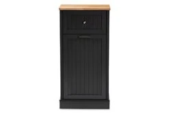 Baxton Studio Monica Kitchen Cabinet, Dark Grey/Oak Brown -Amazon Store 317pfjHnTUL