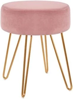 Duhome Velvet Ottoman, Makeup Vanity Stool, Contemporary Stool, Mongolian Round Metal Stool, Vanity Stool, Furry Ottoman Stool, Modern Accent Stools, Pink 23 Duhome Velvet Ottoman, Makeup Vanity Stool, Contemporary Stool, Mongolian Round Metal Stool, Vanity Stool, Furry Ottoman Stool, Modern Accent Stools, Pink -Amazon Store 317wkvOvADL. AC