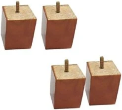 Heavy Duty Solid Wood Furniture Legs,Rubberwood Sofa Feet,Modern Wooden Replacement Feet,with M8 Threaded Rod,for Armchair Cabinet Couch TV Stand,Dining Table,Set Of 4 Wanhuowang ( Color : Walnut , Si -Amazon Store 318Vs Ui7cL. AC 1