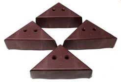 3" Triangle Plastic Furniture Brown Corner Legs - Sofa Couch Chair Ottoman (4 Legs) -Amazon Store 318WqC2itmL