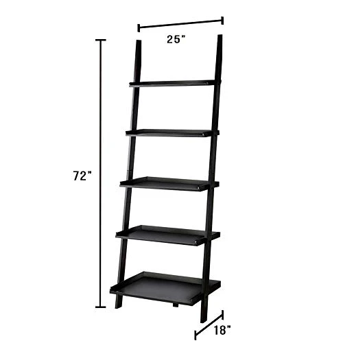 Furniture Of America Sion Black Ladder Shelf, 5 Furniture Of America Sion Black Ladder Shelf, - Image 3