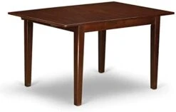 East West Furniture Mid Century NFT-BLK-T Modern Table Rectangular Tabletop And 53.5 X 31.5 X 29-Black Finish -Amazon Store 318eInFUVaL. AC